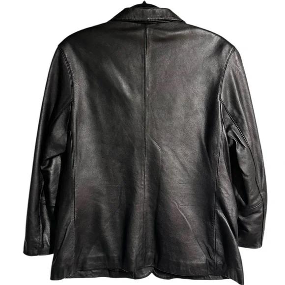 Vintage Luis Alvear ~ Women’s 100% Genuine Soft Leather Black Jacket ~ Size L - Picture 3 of 14